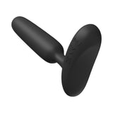 Lovense Glint Touch-Responsive Vibrating Butt Plug Black displayed on a white background.
