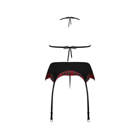 Magic Silk Sexy Time Oral Exam Schoolgirl Set Red Queen Size featuring red plaid and black accents.