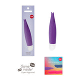 Fun Factory Volita Vibrator Violet in pack with guide to enhanced pleasure, expert-approved design for fun sessions.
