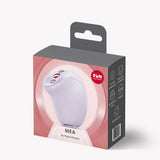 Fun Factory Mea Air Pulse Vibrator Purple packaging display with product features highlighted.
