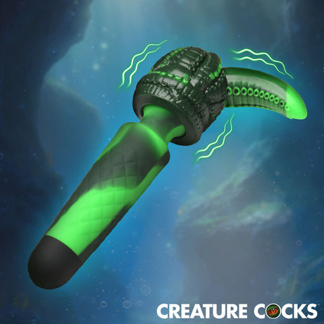 Octo Wand Silicone Vibrating Wand with Attachment featuring tentacle attachment and textured design.