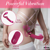 10X Pleasure Poser Posable Vibrating Strapless Strap-On showcasing powerful vibration features and dual motors for enhanced pleasure.