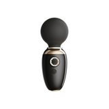 ZALO AVA app-controlled black smart wand massager with DirectPower 2.0 and heating function, luxurious dual-layer silicone head