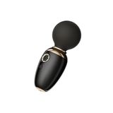 ZALO's AVA black smart wand massager with DirectPower 2.0 and heating function, featuring a luxurious dual-layer silicone head.
