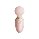 ZALO AVA pink smart wand massager with DirectPower 2.0, app-controlled, smooth silicone head, elegant design with pearlescent handle.