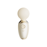 ZALO AVA white app-controlled smart wand massager with DirectPower 2.0 technology and heating function, round silicone head, elegant handle