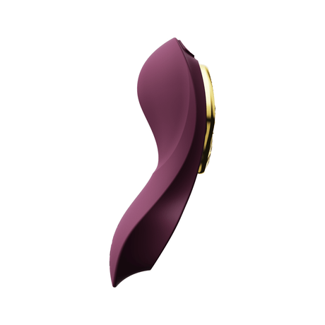 ZALO Aya Wearable Vibrator in Velvet Purple featuring sleek ergonomic design for comfortable internal and external stimulation.