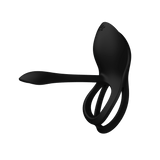 ZALO Bayek Vibrating Couples Ring in Obsidian Black with 8 Vibration Modes, Waterproof and USB Rechargeable with Remote Control