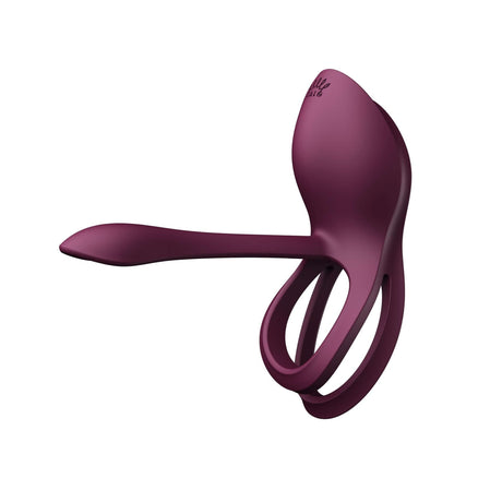 ZALO Bayek Vibrating Couples Ring in Velvet Purple with 8 Vibration Modes, Ergonomic Design, Waterproof, USB Rechargeable Battery, Remote Control