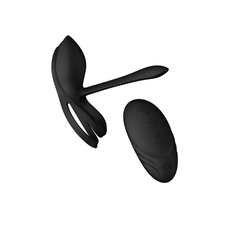 ZALO Bayek Vibrating Couples Ring in Obsidian Black with Remote Control - 8 Vibration Modes, Waterproof, USB Rechargeable, 1-Year Warranty