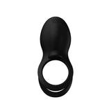 ZALO Bayek Vibrating Couples Ring in Obsidian Black with 8 Vibration Modes and Remote Control, Waterproof, USB Rechargeable, 1-Year Warranty