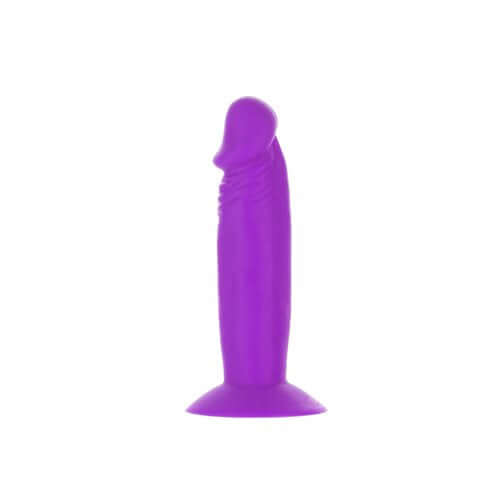 Addiction Silly Willy Glow in the Dark Mini Dongs in fun-sized purple design for playful pleasure and novelty collections.