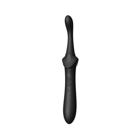 Bess 2 clitoral massager in obsidian black with multiple head attachments and heating function for targeted stimulation and pleasure.