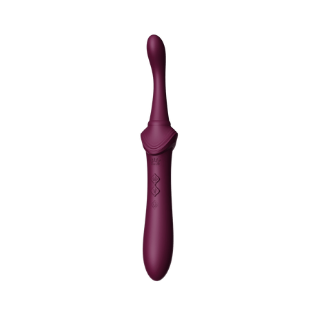 Velvet purple ZALO Bess 2 clitoral massager with multiple head attachments and heating function for targeted stimulation and enhanced pleasure