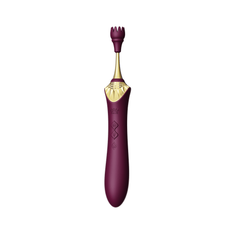 ZALO Bess 2 Velvet Purple Clitoral Massager with Multiple Head Attachments for Targeted Stimulation and 8 Vibration Modes, USB Rechargeable