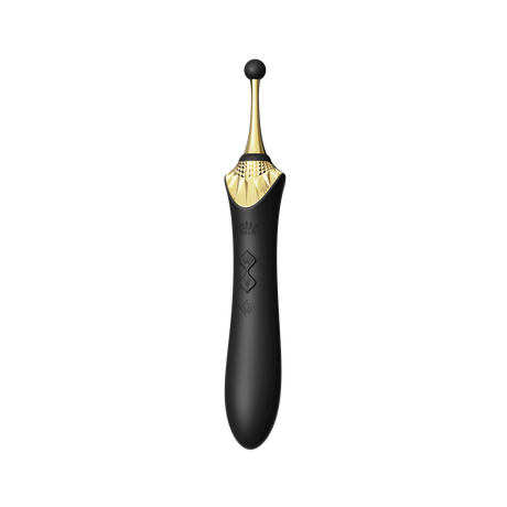 Bess 2 Clitoral Massager in Obsidian Black with 8 Vibration Modes, Waterproof, USB Rechargeable, with Additional Attachments and Heating Function