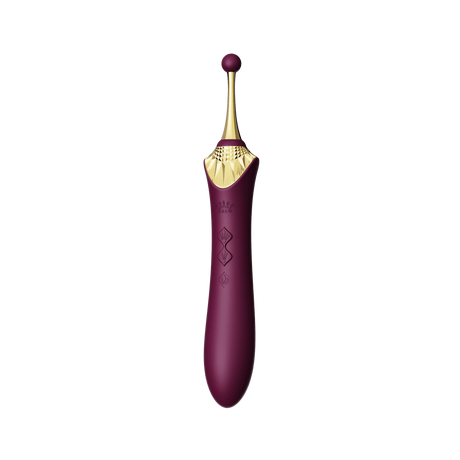 ZALO Bess 2 Clitoral Massager in velvet purple, featuring multiple head attachments and DirectPower technology for targeted stimulation.