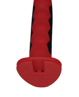 ElectraStim Silicone Fusion Komodo Electro Dildo Red Black showing smooth silicone and unique design for electro play.