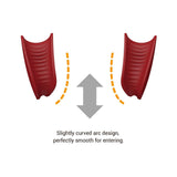 UPKO Luxury Silicone Invisible Mouth Gag with Italian Leather Straps slightly curved arc design for smooth entering.