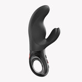 Fun Factory Miss Bi Rabbit Vibrator Black with ergonomic design for G-spot and clitoral stimulation.