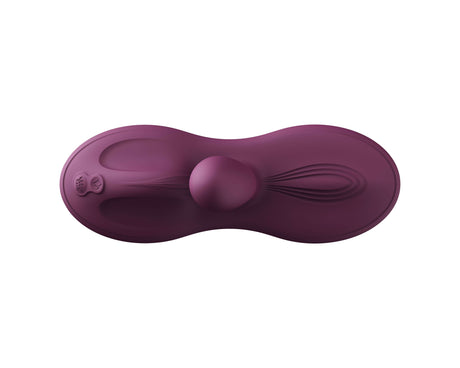ZALO Flora Smart Vibrating Pad in Velvet Purple, premium adult toy for simultaneous stimulation and intense pleasure.