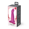 Fun Factory Limba Flex M Bendable Dildo Magenta packaging with a clear view of the toy inside.
