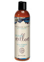 Intimate Earth Pussy Willow Hybrid Silk Glide 2 Oz bottle with water and silicone blend for smooth lubrication.