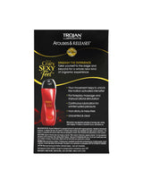 Trojan Arouses and Releases Lubricant 3 Fl Oz packaging showcasing its features and benefits for enhanced intimacy.