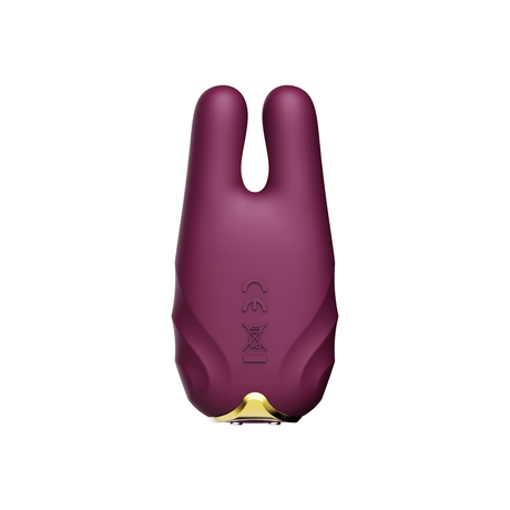 ZALO Nave Vibrating Nipple Clamps Velvet Purple with EasyClamp Technology