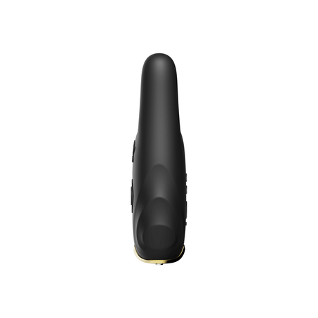 ZALO Nave Vibrating Nipple Clamps in Obsidian Black with EasyClamp technology and dual vibrating motors, top view.