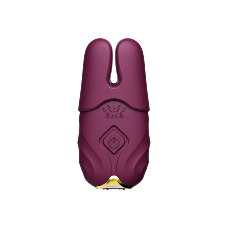 ZALO Nave Vibrating Nipple Clamps Velvet Purple with powerful vibration and EasyClamp technology for enhanced nipple play