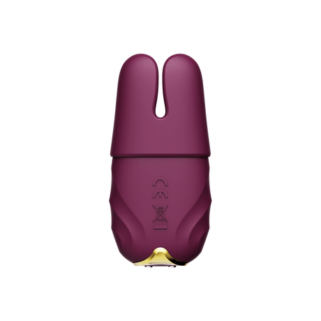 ZALO Nave Vibrating Nipple Clamps Velvet Purple with EasyClamp technology and powerful vibration