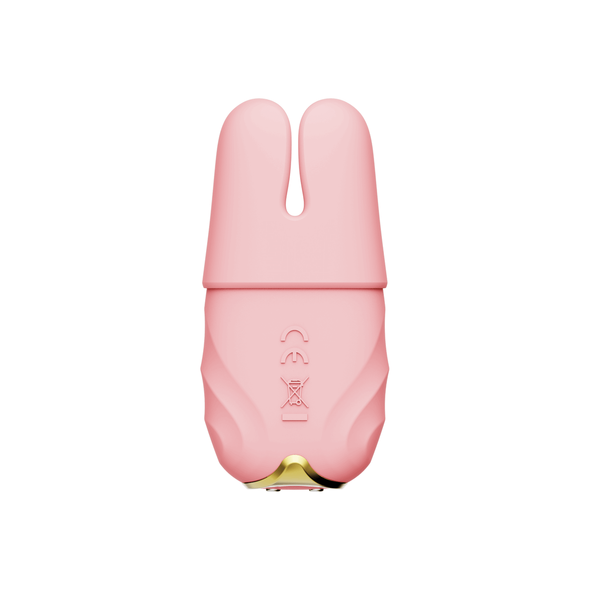 ZALO Nave Vibrating Nipple Clamps Coral Pink with EasyClamp technology featuring dual motors and sleek design inspired by goddess Nephthys.