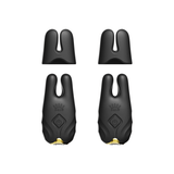 ZALO Nave Vibrating Nipple Clamps Obsidian Black with EasyClamp technology and dual motors for powerful nipple vibration.