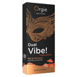 Orgie Dual Vibe Intimate Arousal Gel Sex On The Beach 15 ml packaging featuring a vibrant design and tingling effect.