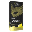 Orgie Dual Vibe Kissable Liquid Vibrator Gel Lemon Gin & Tonic packaging with a vibrant design and lemon graphics.