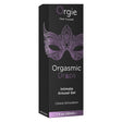 Orgie Orgasmic Drops Intimate Arousal Gel 30 ml packaging featuring a masquerade mask design.