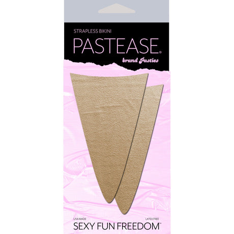 Pastease Strapless Bikini Merkins Nude packaging featuring light nude pasties for a minimal bikini look.