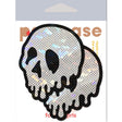 Pastease Skull Melt Shattered Glass Nipple Pasties in dripping skull design with shimmering effects.