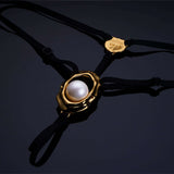 "Moist Eyes" G-string Clitoral Jewelry With Bead Stimulator