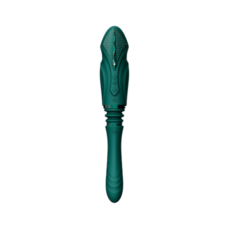 ZALO Sesh Compact Sex Machine in Turquoise Green with PowerThrust technology for enhanced pleasure and versatility.