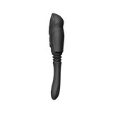 ZALO Sesh Compact Sex Machine Obsidian Black with PowerThrust technology, featuring vibrating massage sticks for a satisfying experience.