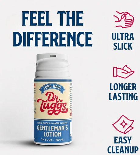 Dr Tuggs Long Haul Gentleman's Masturbation Lotion 3.4 Oz with ultra slick and longer lasting formula