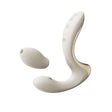 Ivory white ZALO Talis G-Spot PulseWave vibrator with unique ergonomic design for dual stimulation.