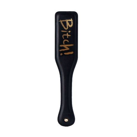 UPKO Bitch! Luxury Black Leather Paddle by UPKO at $64.99
