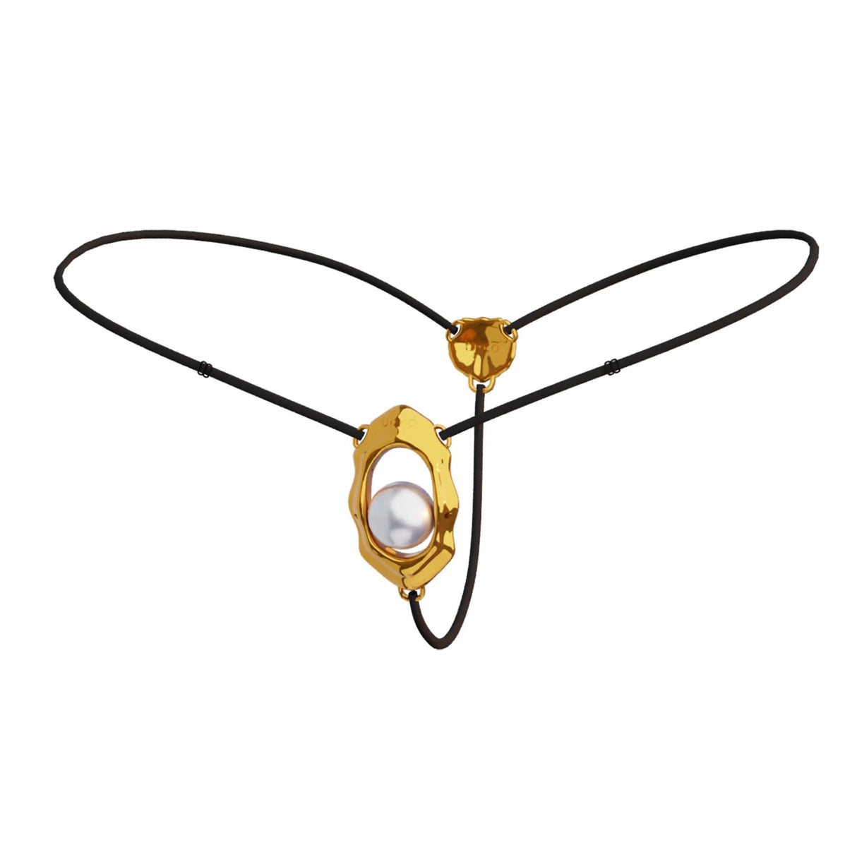 "Moist Eyes" G-string Clitoral Jewelry With Bead Stimulator