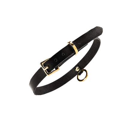 UPKO UPKO Luxury Italian Leather Thin Choker - Black at $34.99