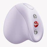 Fun Factory Mea Air Pulse Vibrator Purple showcasing its sleek design and user-friendly buttons.