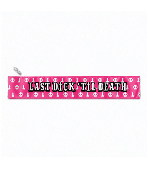 Wood Rocket Last Dick Til Death Bachelorette Sash Pink