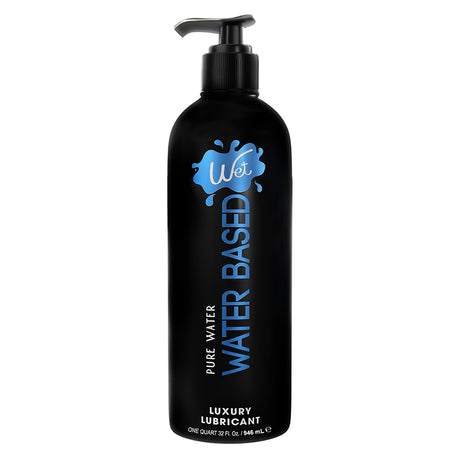 Wet Original Water Based Gel Lubricant 32 Oz bottle with pump for lubrication and comfort during use.